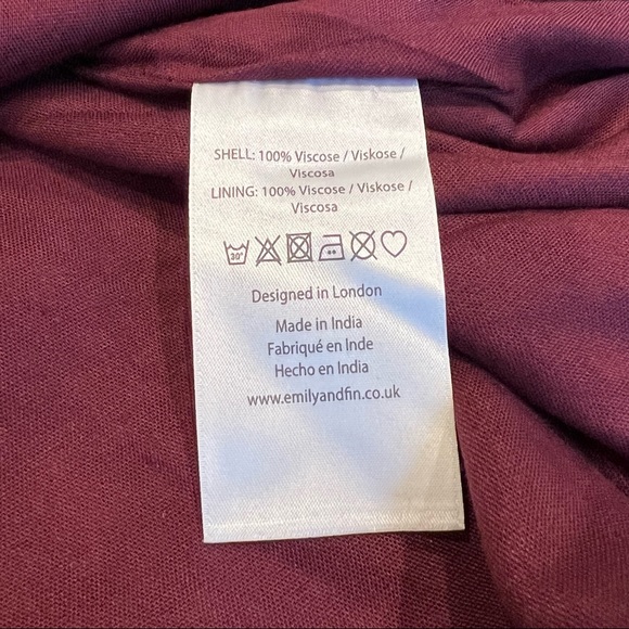 ModCloth Emily and Fin Burgundy Luna Suzanna Mini Spot Dress - Size Large - Picture 8 of 8